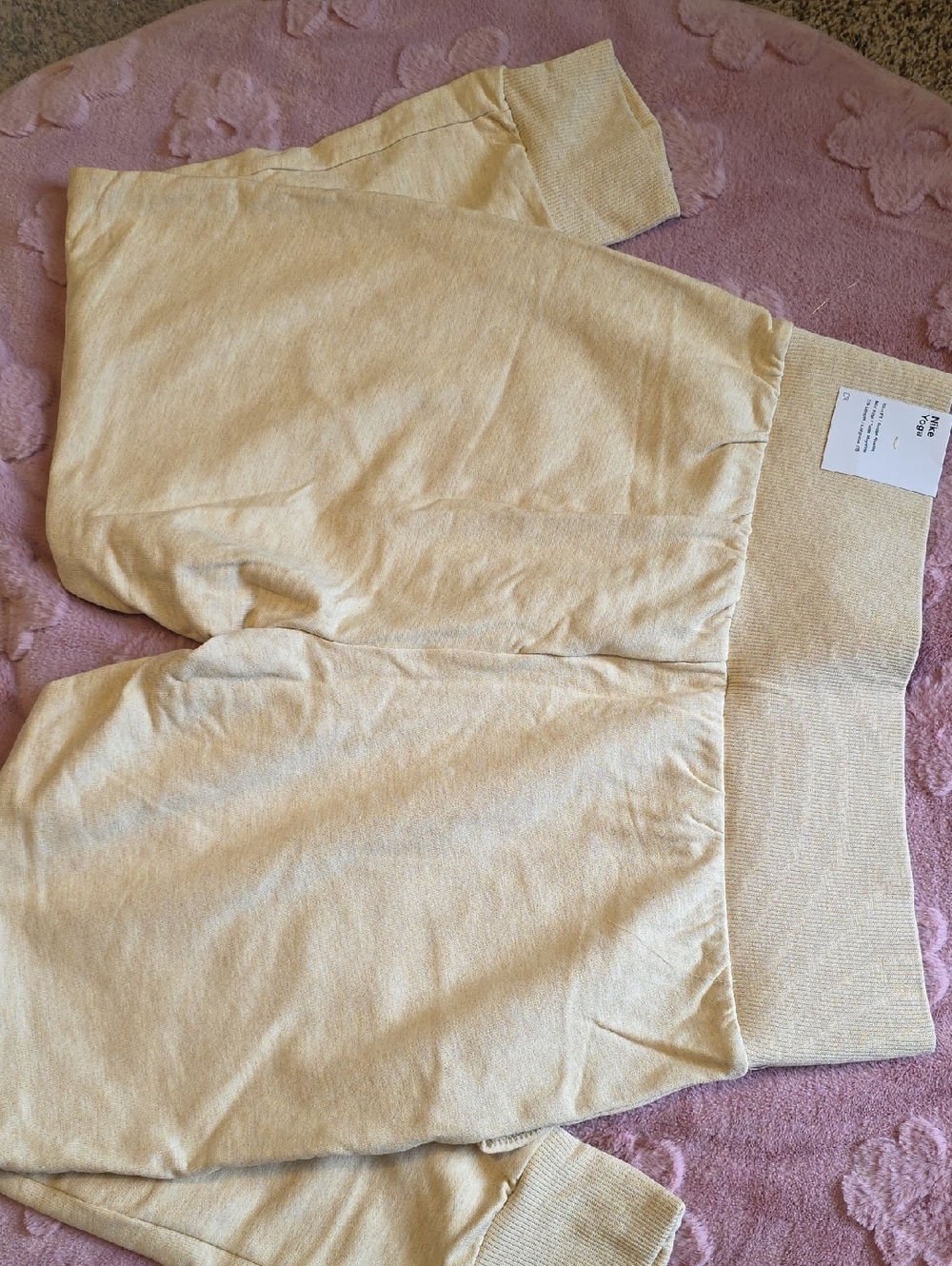 NWT NIKE Cream YOGA Pants